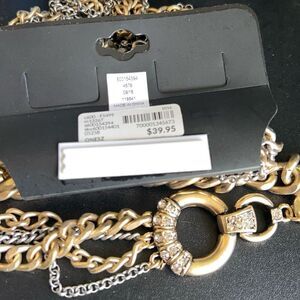 Lane Bryant Gold Chain Statement Necklace